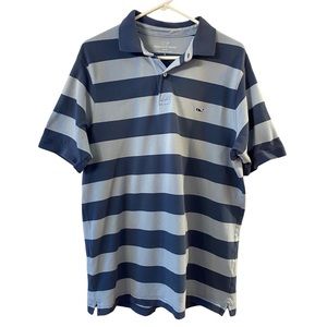 Vineyard Vines Big Stripe Slim Fit Cotton Polo